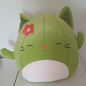 SQUISHMALLOWS MS. MISS GREEN CACTUS CAT LARGE PLUSH 16" NWT